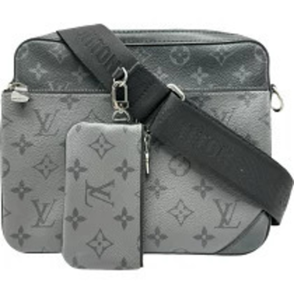 Louis Vuitton Trio Messenger Crossbody Bag Leather Eclipse Black